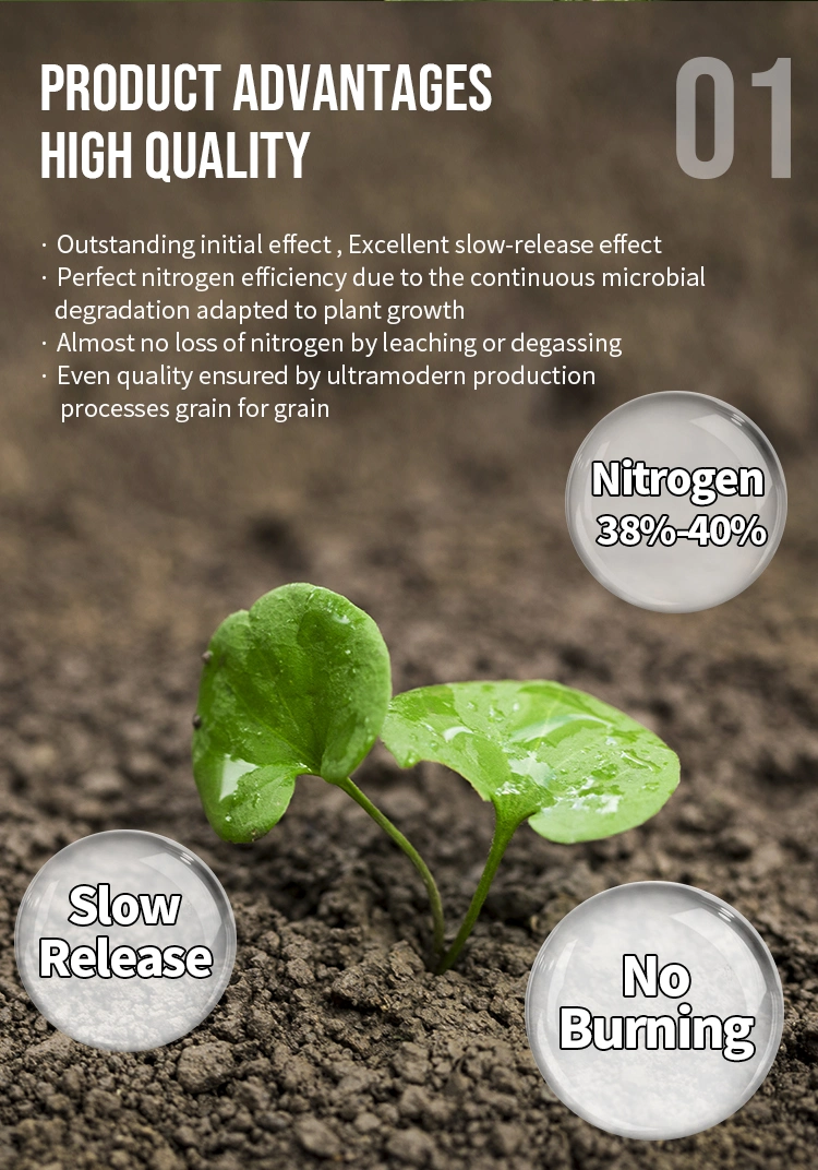 Lvyin Slow Release Nitrogen Fertilizer 0.5-1.5 mm Urea Formaldehyde Mu Granular Fertilizer